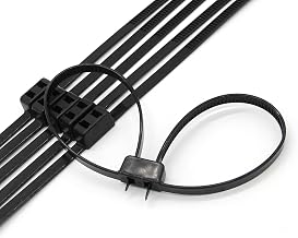 69cm*1cm Tie Strap 10pcs Black Nylon Cable Ties Tensile Strength 90kg and Double Handcuffs for Organizing Cables