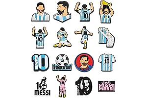 Messi Croc Charm - Soccer Shoe Charm Fit for Clog Wristband Bracelet