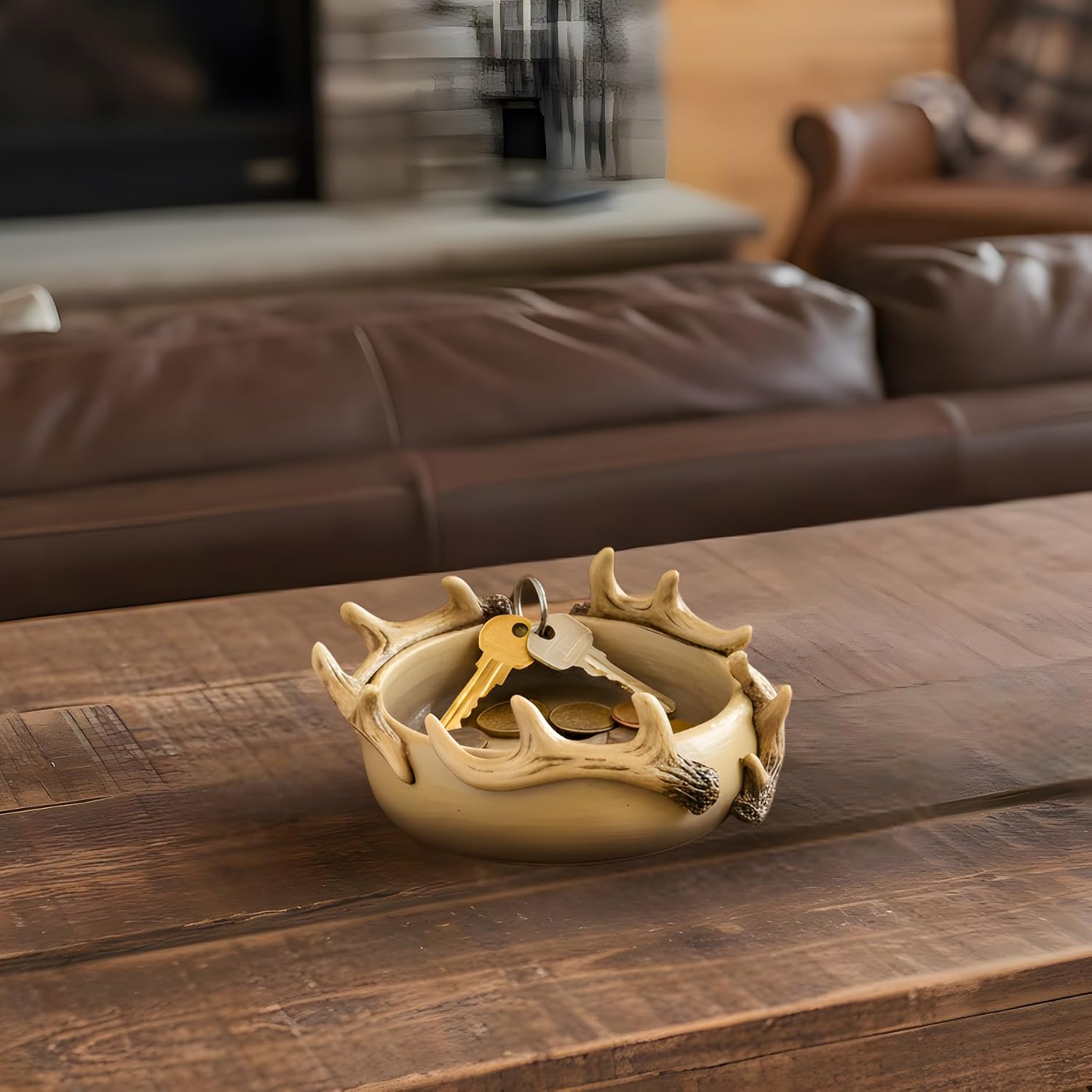 BestGiftEver Faux Antler Decor Bowl - Western Jewelry & Catchall Tray