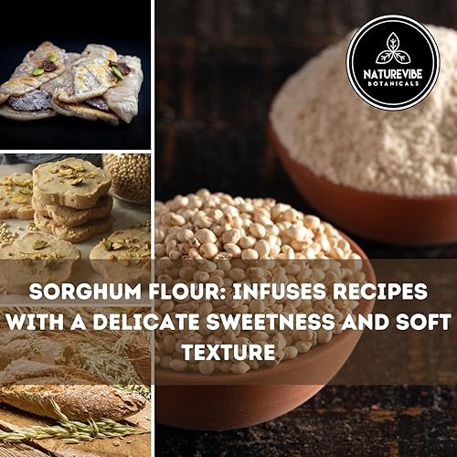 Miniatura 6 de Naturevibe Botanicals Harina de sorgo de 5 libras de calidad premium  Se utiliza para hornear y como espesante