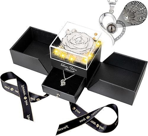 Miniatura 26 de 3 rosas reales amarillas preservadas, regalos de rosas eternas para mamá, abuela, esposa, novia en el día de la madre, cumpleaños, San Valentín