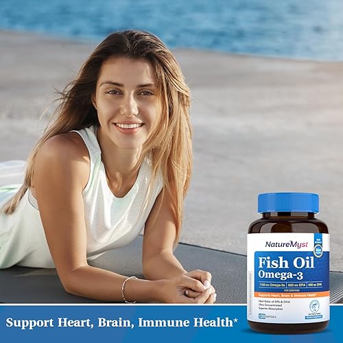 Miniatura 4 de Aceite de pescado Omega-3 2000 mg, 120 cápsulas blandas, 1160 mg de ácidos grasos Omega 3, 600 mg de EPA, 400 mg de DHA, corazón, cerebro y salud