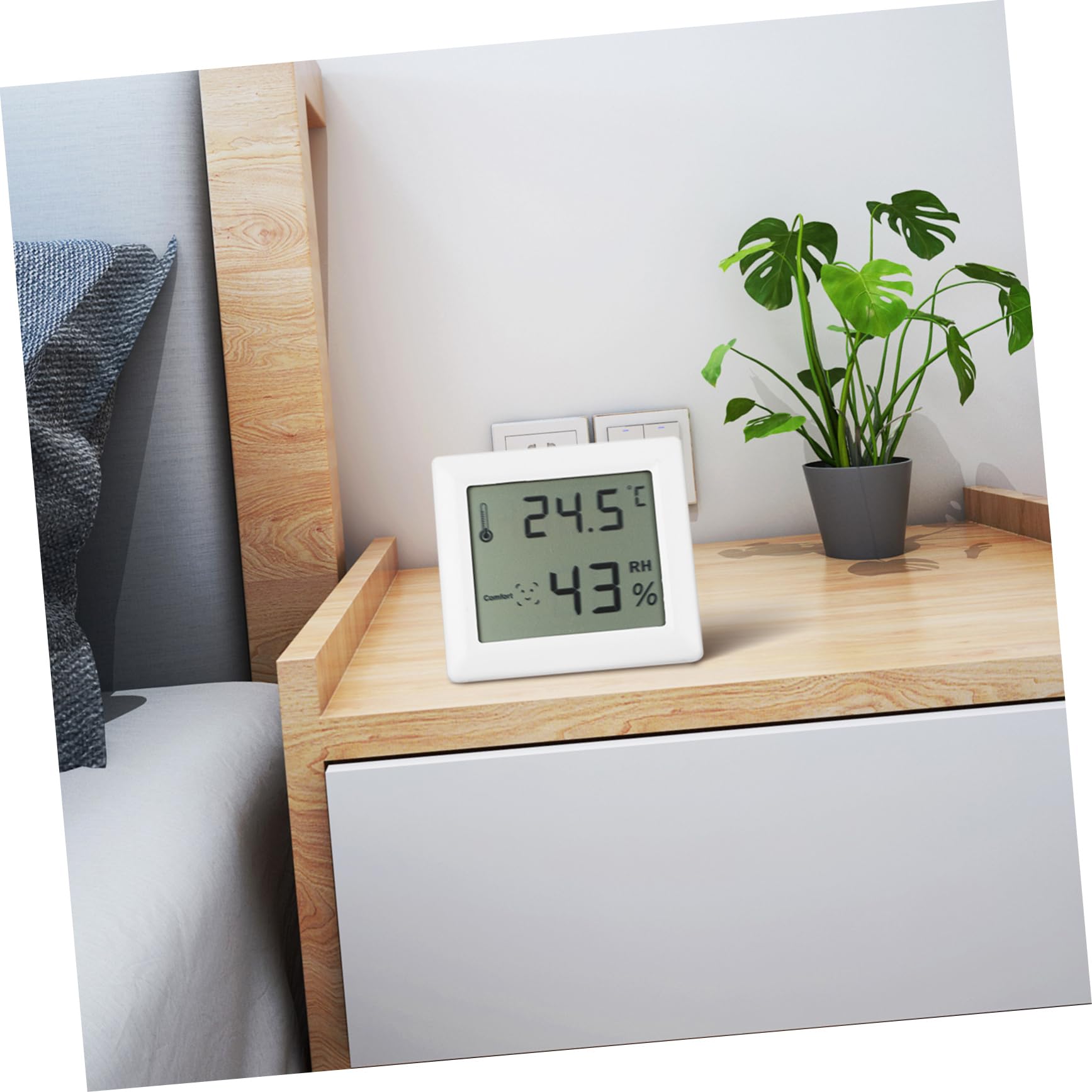Yardwe Lot De 3 Hygromètres Numériques Pour Chambre À Coucher Grand Écran Pour Bébé Bureau Maison 2 Pièces X 3