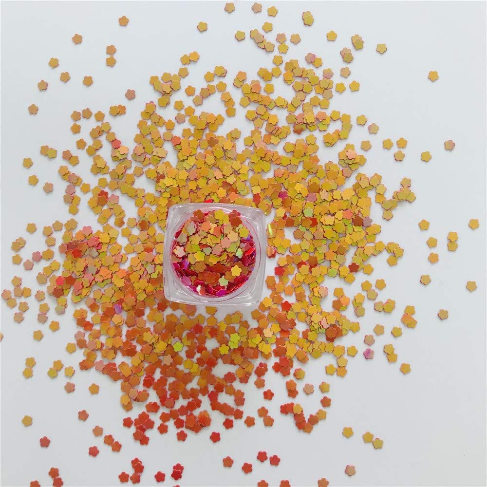 PrettyG 10 Grams/Pack - 3mm Plum Flower Shape Glitter Sequins - Festival Rave Beauty Makeup Face Body Nail Art Decoration C08R