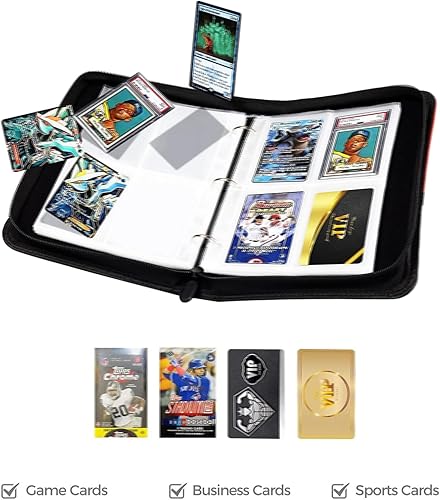 Miniatura 6 de Carpeta de tarjetas de baloncesto de 400 bolsillos, soporte para tarjetas intercambiables, álbum de coleccionistas de tarjetas, carpeta de tarjetas