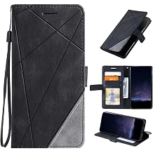 Case for Sony Xperia 1 II, Business Splicing Casual Flip Folio Leather Card Holder Kickstand Wallet Case for Sony Xperia 1 II-Black