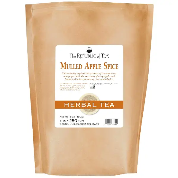 The Republic of Tea Mulled Apple Spice Herbal Tea, 250 Tea Bags 1
