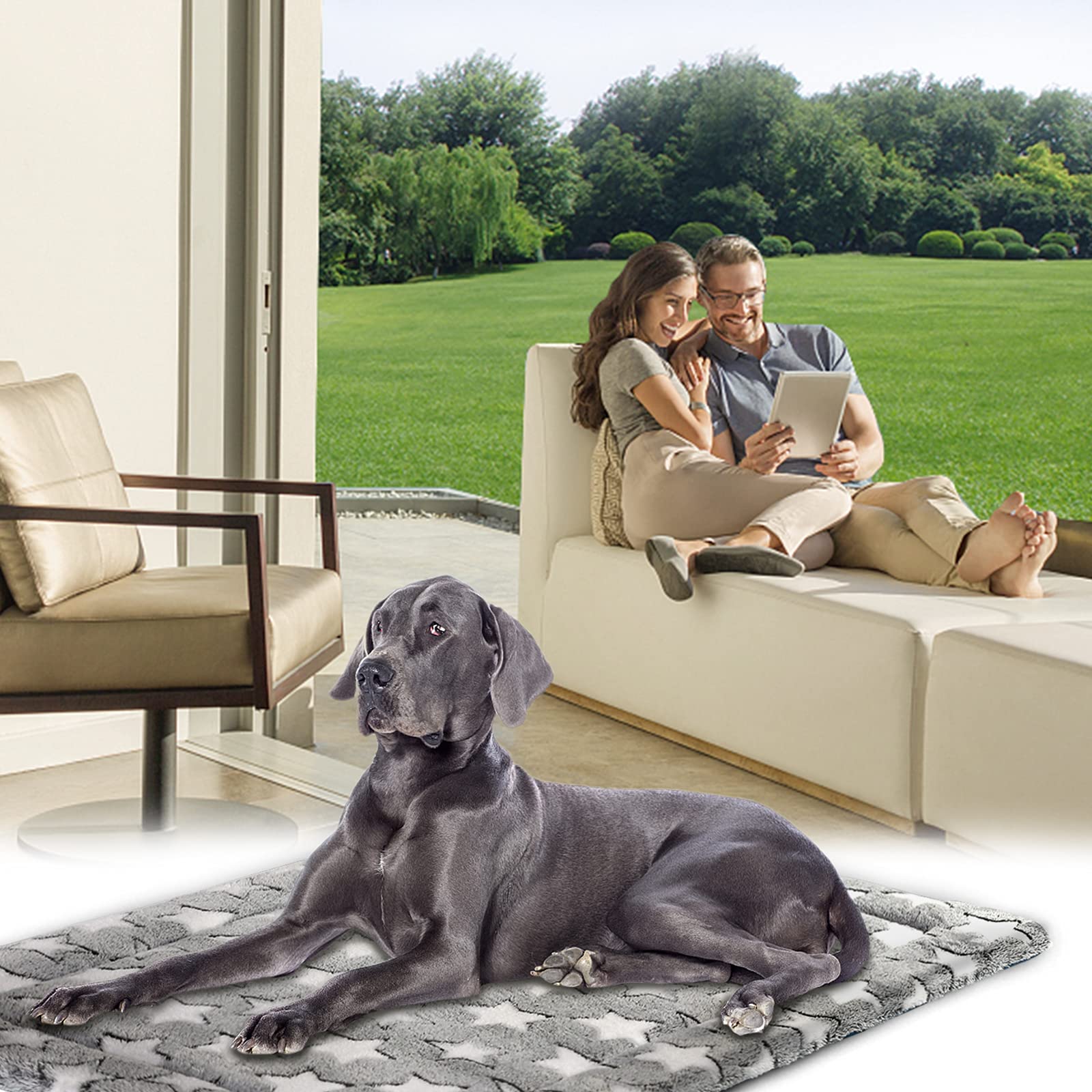 KROSER Almohadilla para Perros Colchoneta Reversible Colchón para Mascotas | Almohadilla para Perros Colchoneta Reversible Colchón para Mascotas EleganteAlmohadilla de Esponja de Alta Densidad