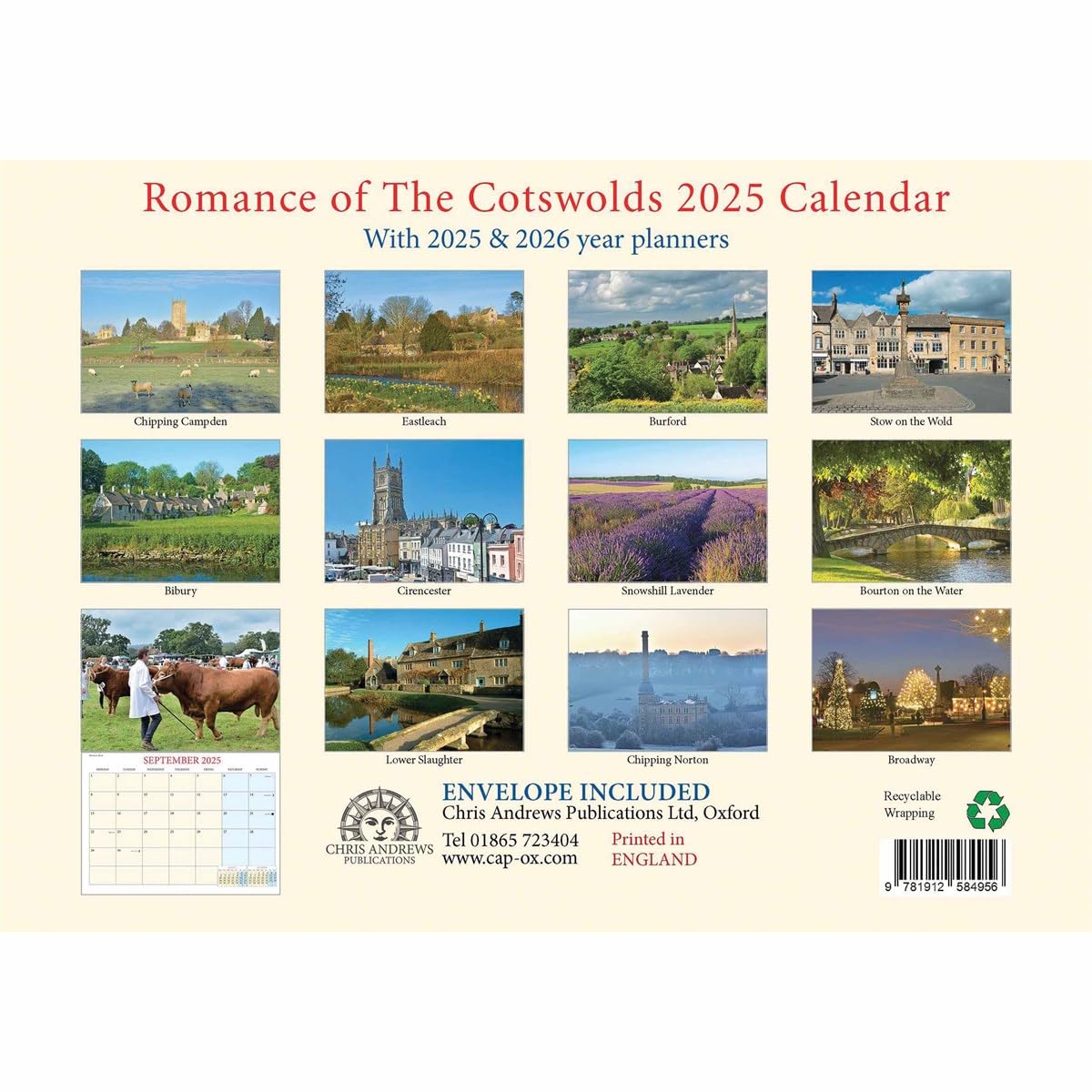 Romance of the Cotswolds Calendar - 2025