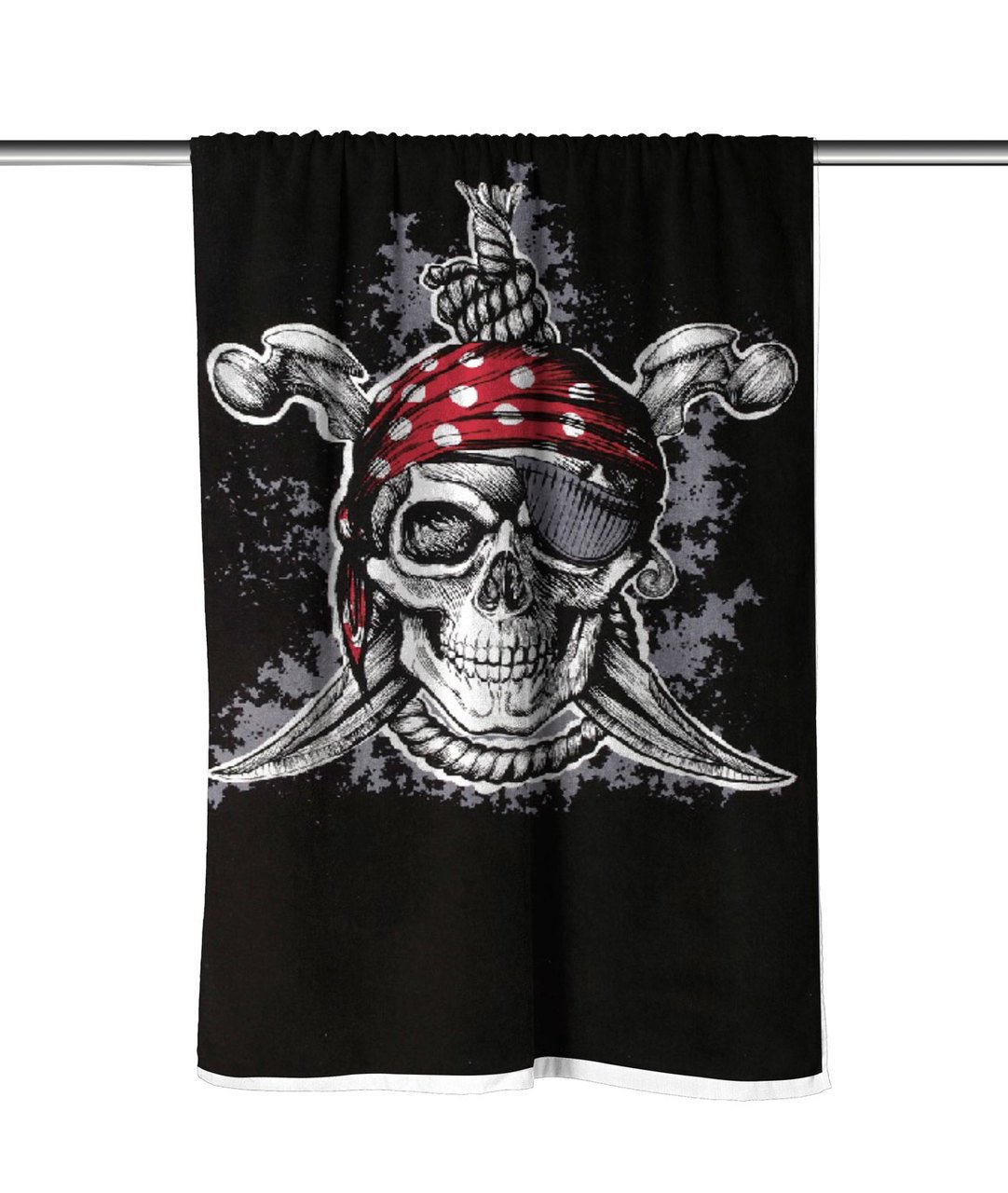 Gifted Parrot Pirates Flag Velour Beach Towel