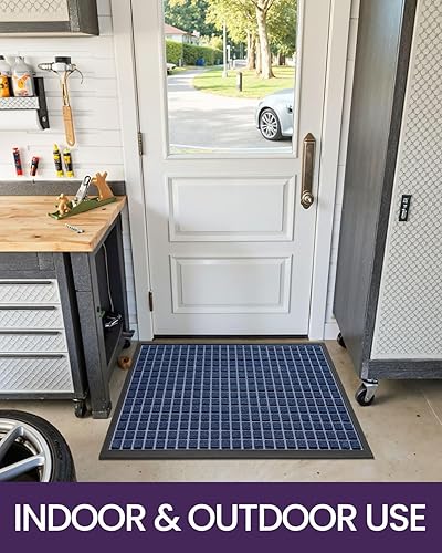 Miniatura 9 de DEXI Tapete para puerta delantera, entrada exterior, tapete de goma resistente, tapete de bienvenida antideslizante para el interior de la casa,