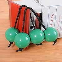 Vista 7 de 2 pares de cocteleras Aslatua, instrumentos de percusión musical de Kashaka, bolas rítmicas africanas, color verde