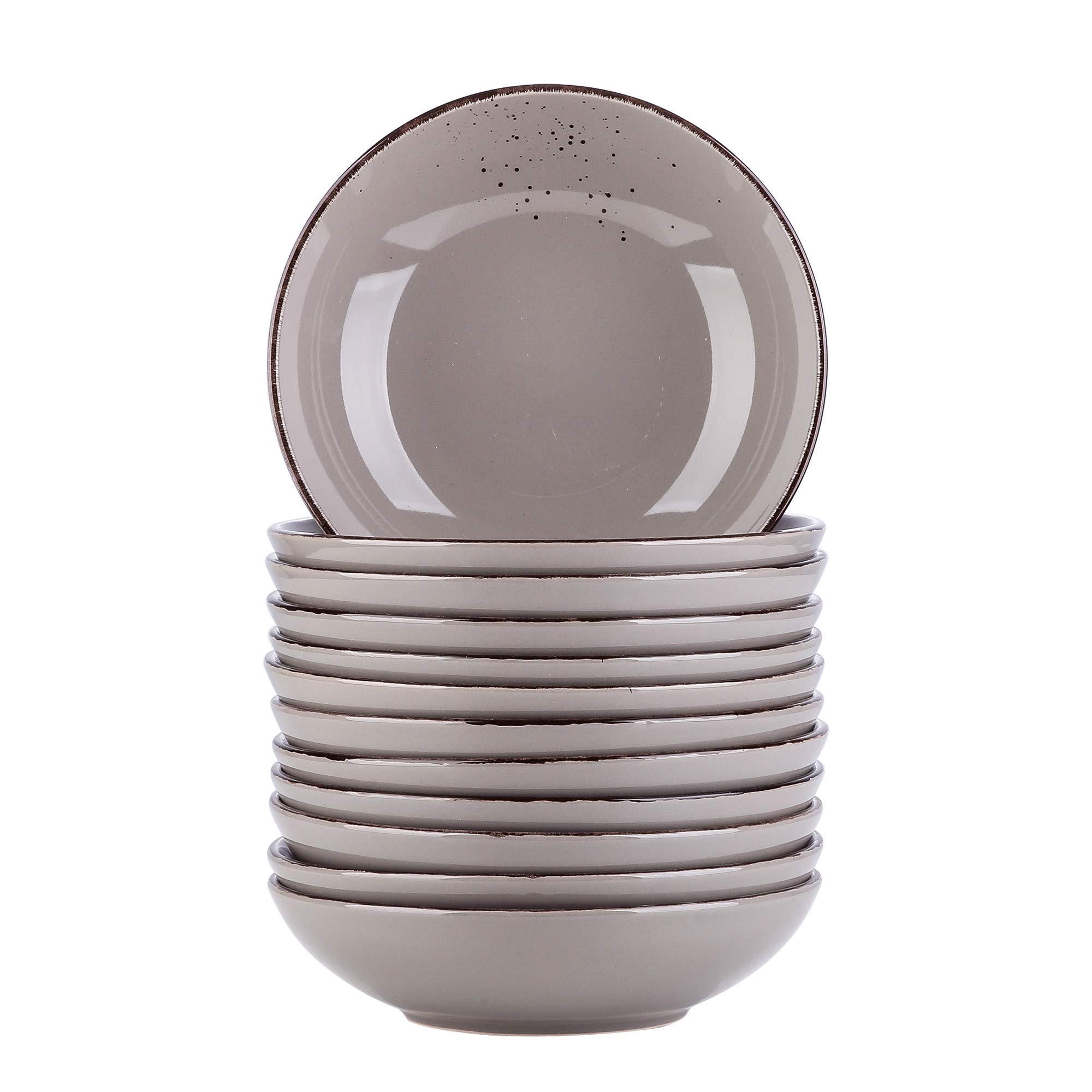 vancasso, Serie NAVIA Suppenteller aus Porzellan, Suppenteller, Salatschüssel, 12-teilig, 700 ml