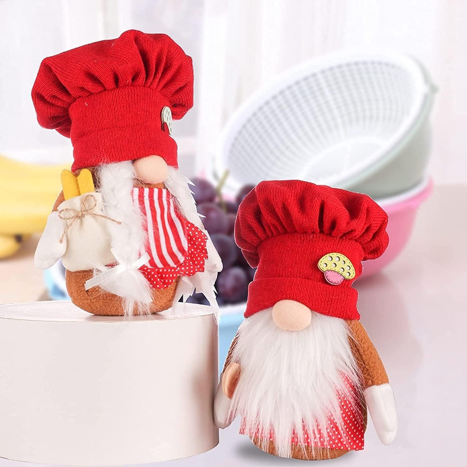 Gnomos de cocina para decorar mesas de fiesta y estantes con estilo farmhouse otoñal