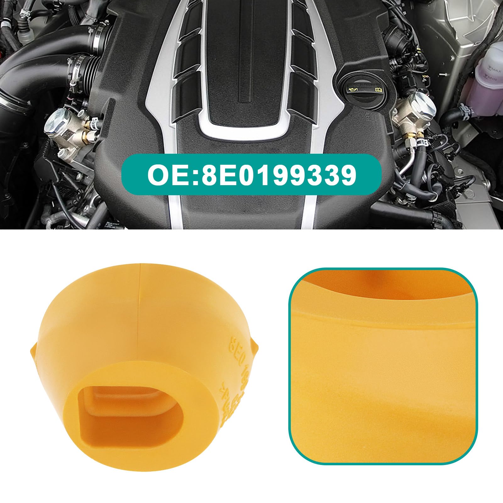 SG Store 2 Piezas de Tope de Tope de Motor 8E0199339 Tope de Tope de Montaje de Suspensión de Motor Casquillo de Goma Compatible con Audi A4 S4 A6 S6 Allroad A8 Naranja