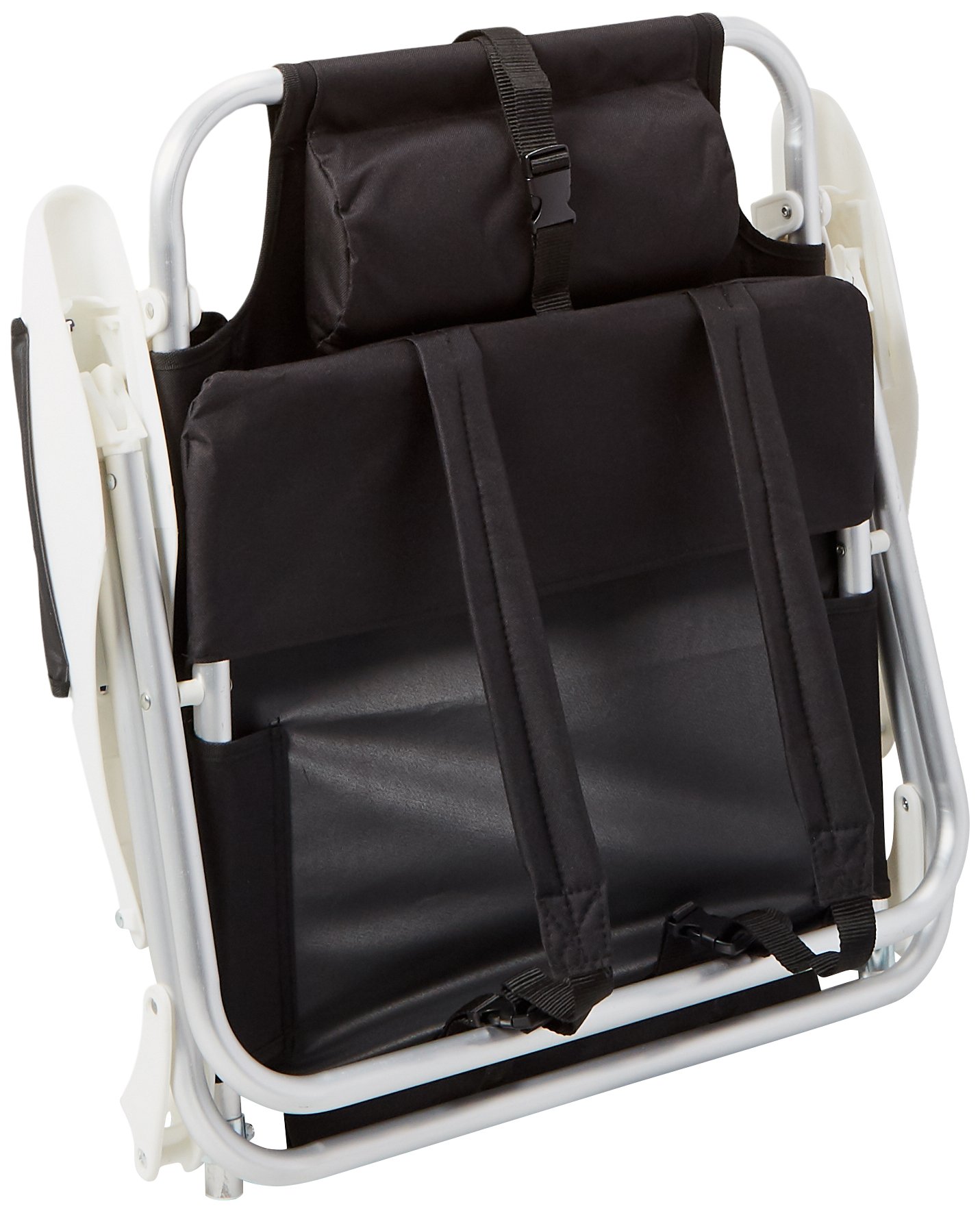4 Position Lay Flat Reclining Beach Chair With Backpack Carry Straps And Storage Pouch By Sol Coastal Black Amazon Ae Sporting Goods