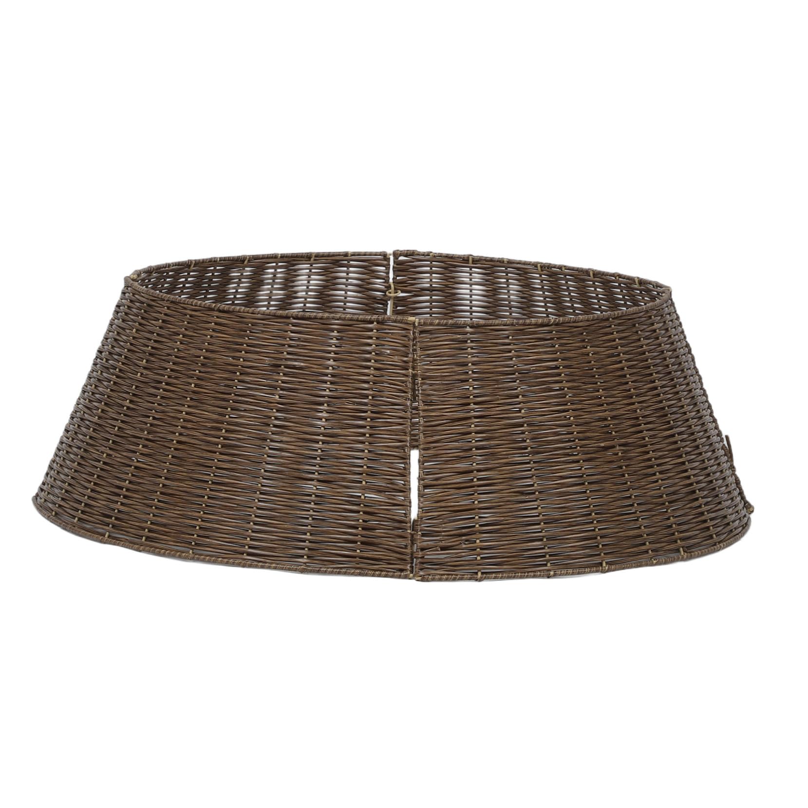 Jupe de sapin rustique tressé marron cache-pied NUOBESTY