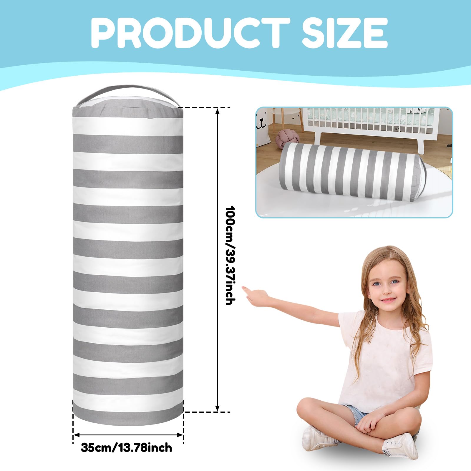 Stuffed Animal Storage Bean Bag Chair Cover for Kids, Stuffable Large Capacity Canvas Storage Bean Bag Easy Cleaning Zipper Closure Stuffed Toys for Organizing Children Plush Toys