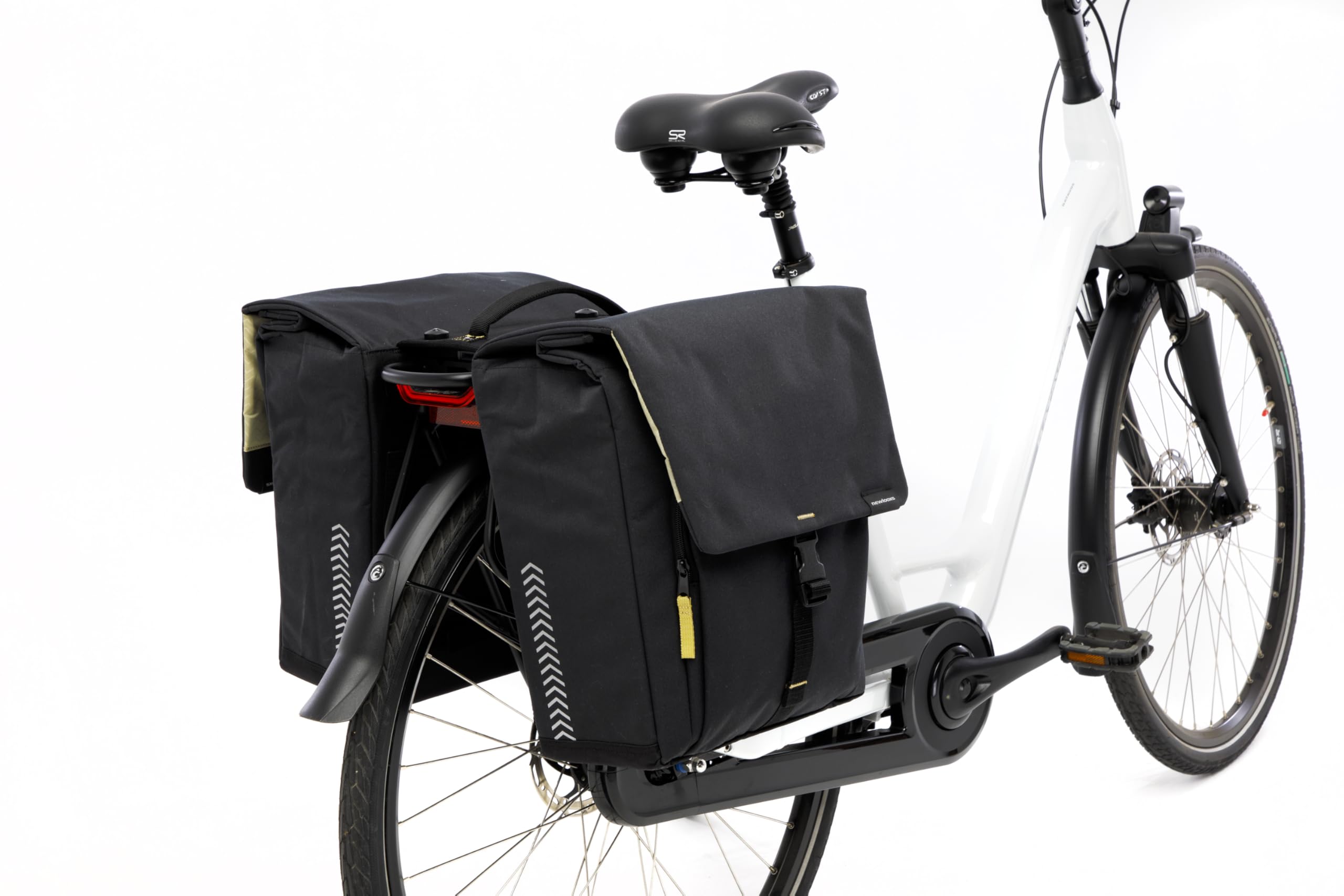 New Looxs Tulum Double Sacoche Double 32 l - Sacoche de Porte-Bagages MIK - Adaptateur MIK intégré - Polyester recyclé - Convient pour Les vélos électriques - Double Sacoche de vélo