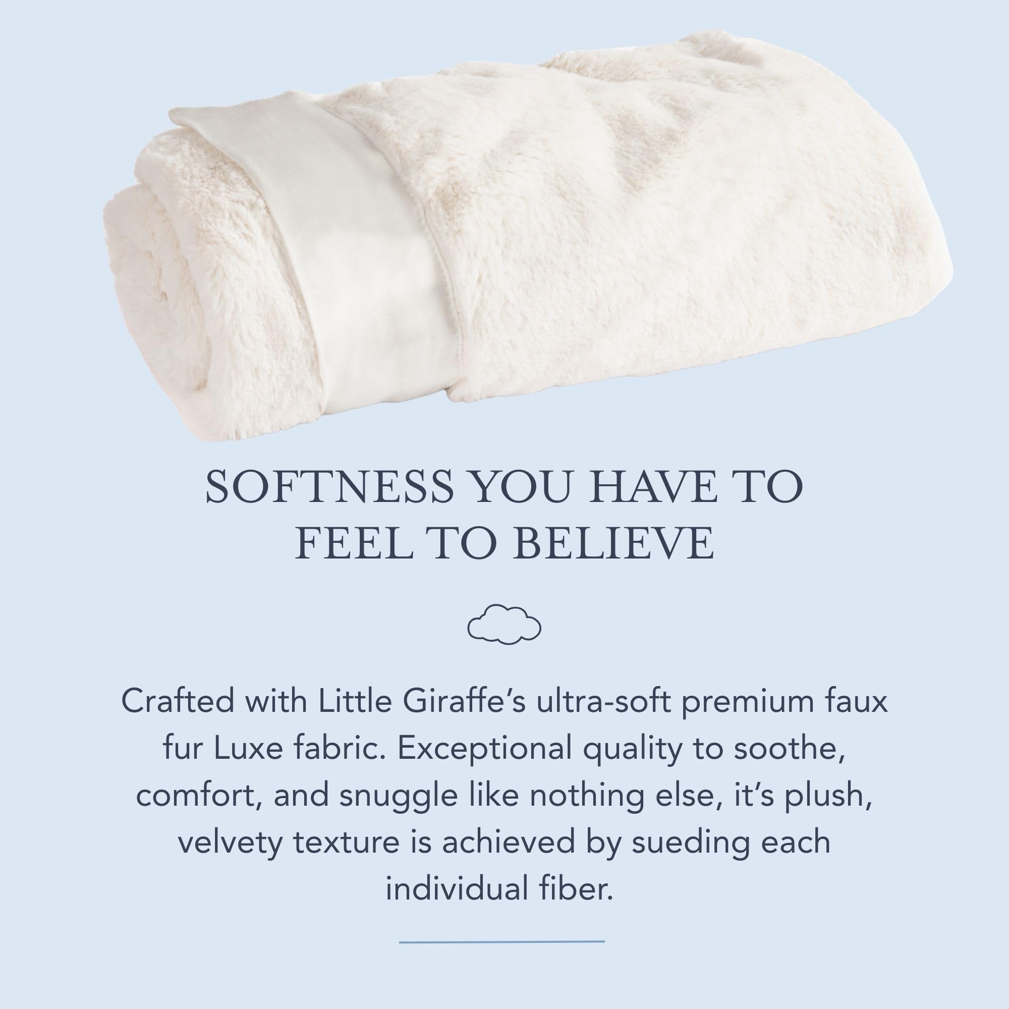 Little Giraffe 74 x 89 cm Luxe Baby Blanket (kremowy)