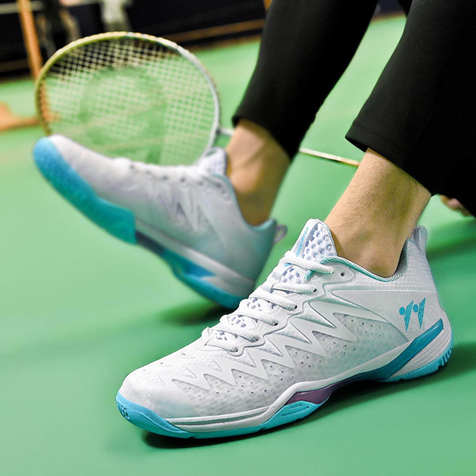 Doppelkraft - Zapatillas de bádminton competitivas con inserto de carbono