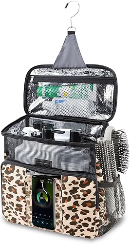 Olosar Organizador de ducha, neceser colgante para dormitorio, artículos esenciales de habitación para estudiantes universitarios, artículos