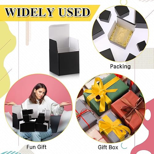 Miniatura 5 de 24 cajas de regalo de broma con cinta, cajas de regalo de varios tamaños, caja de regalo cuadrada sorpresa divertida para embalaje, regalos, bodas,