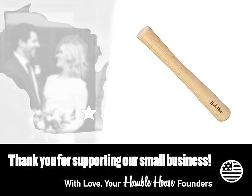 Miniatura 7 de Humble House SAUERSTOMPER Pounder de chucrut para tarros de masón Fermentación de verduras estándar de 12 pulgadas, una pieza de madera de haya