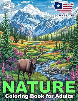 Nature Coloring Book for Adults: for Mindful Stress Relief