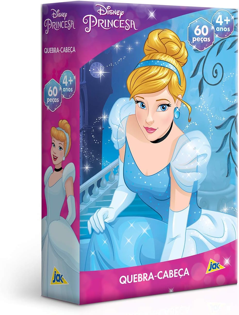 Toyster – Quebra-cabeça: Princesas – Cinderela – 60 peças – Disney – JAK