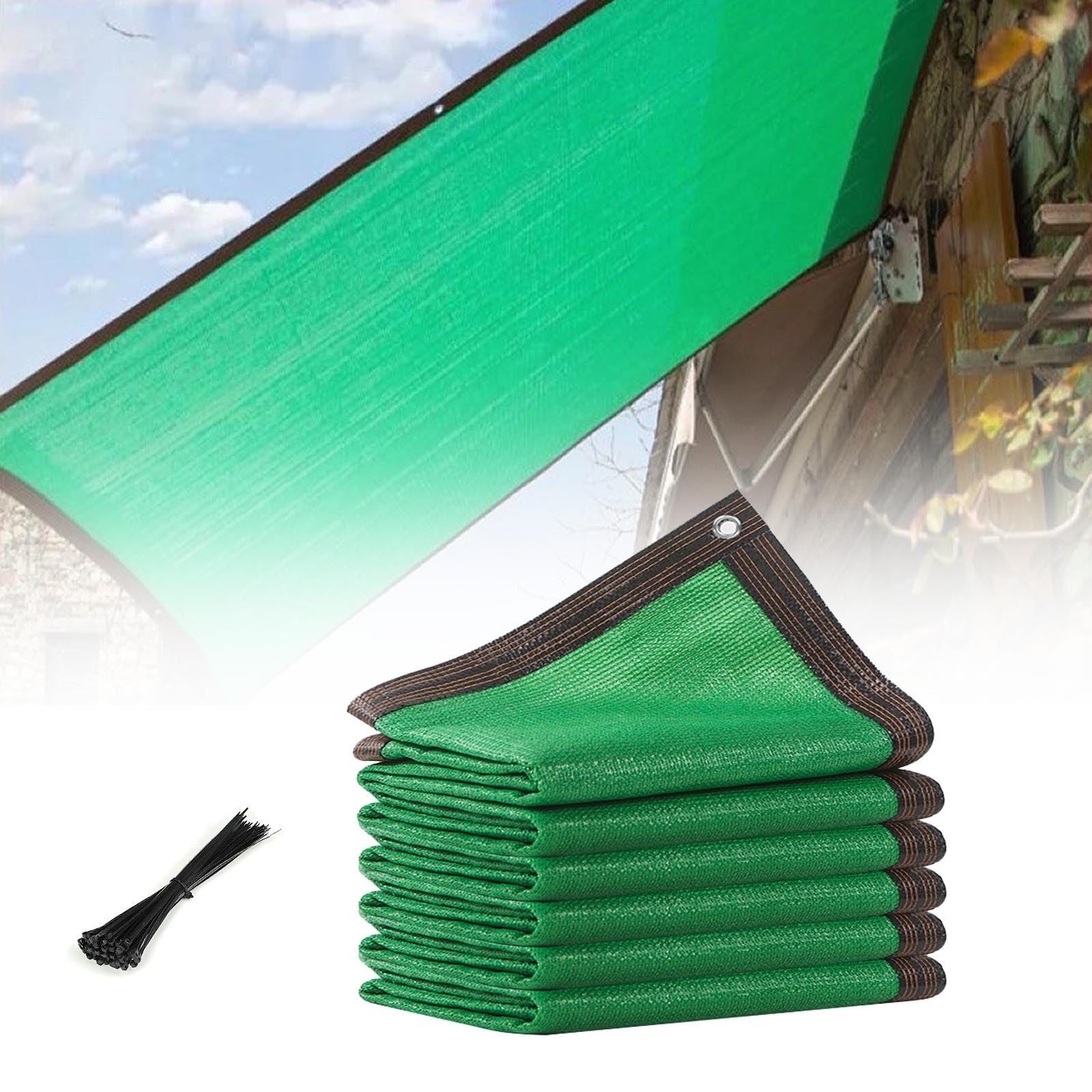 WQPMNYG 85% UVResistant Shade Netting8x8m Garden Sail Breathable Windbreak & Plant Protection Outdoor Canopy & Sunshade for Patio Greenhouse & Backyard Use.