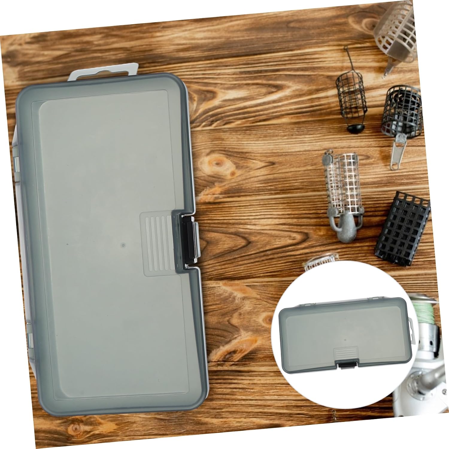 2pcs Bait Box Compartments Fishing Gear Organizer Container Compact Storage Case for Fishing Lures