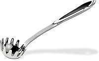 All-Clad Stainless Steel Pasta Ladle - Ergonomic Grip, Quick Draining Prongs for Spaghetti & Noodles, Dishwasher Safe