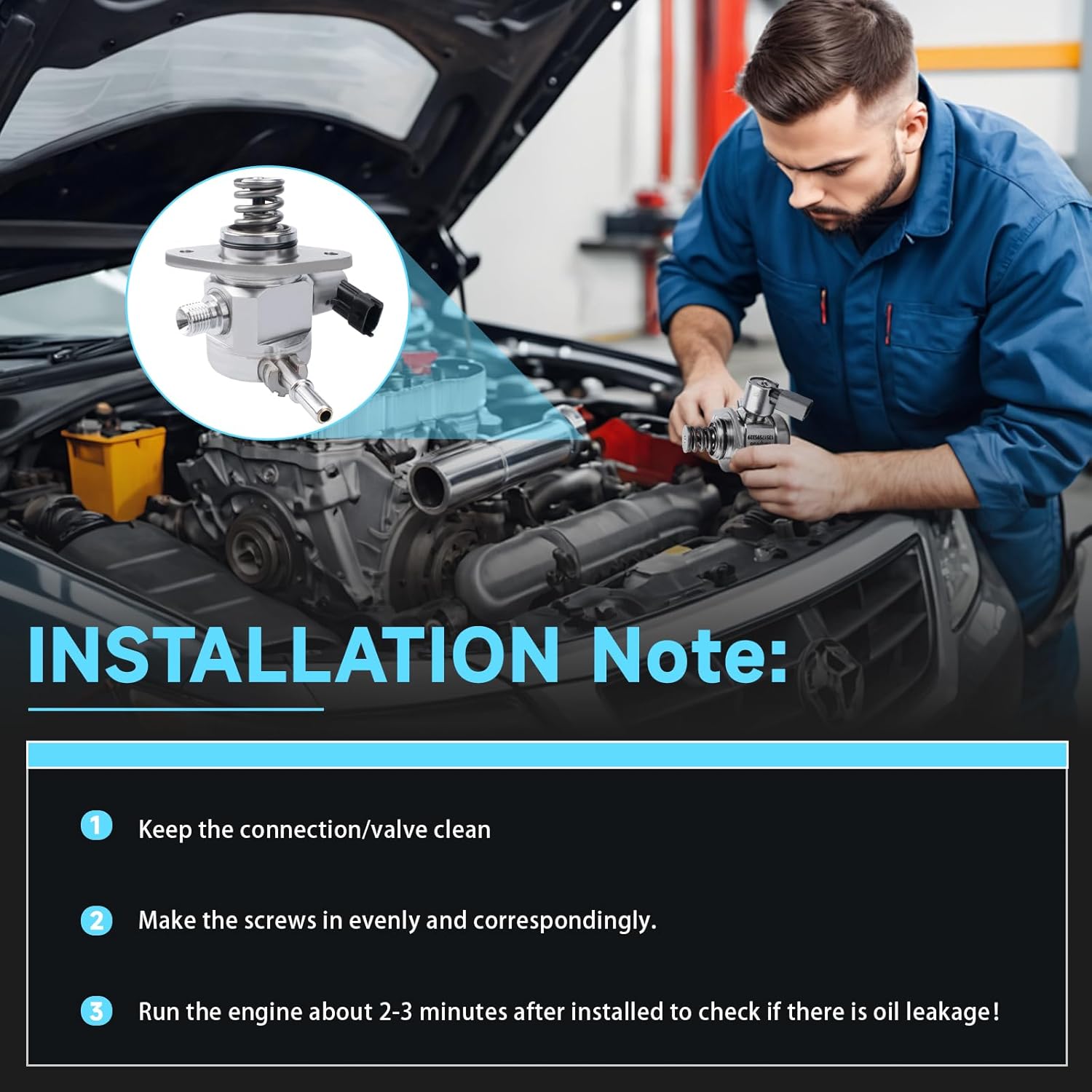 353202GTA0 High pressure fuel pump - Replace with Hyundai Santa Fe Sonata Kia Sportage Optima Sorento 2.0L L4 - OEM:HM10143