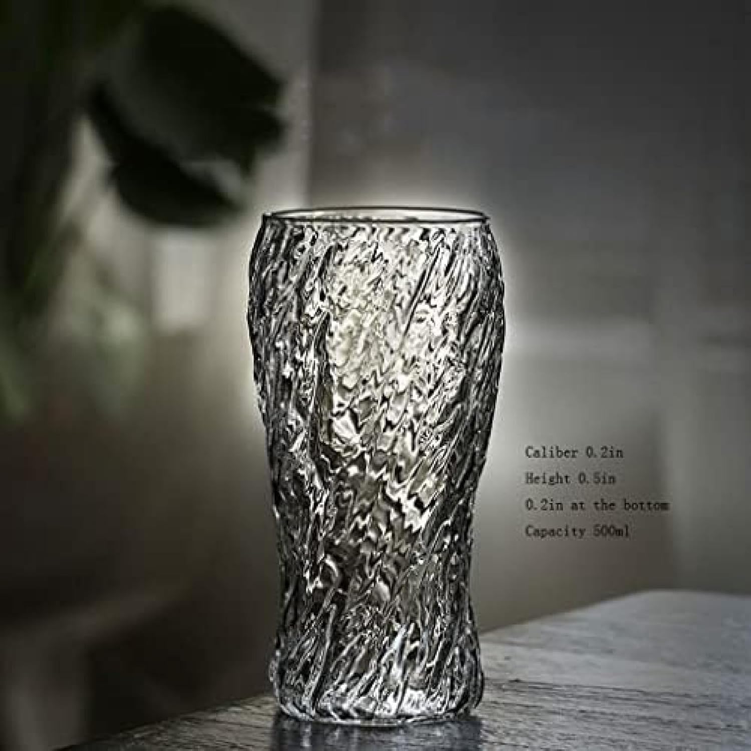 Juego de vasos de cristal transparentes para jugo, leche y café para cocina, ideal para desayuno y bebidas frías