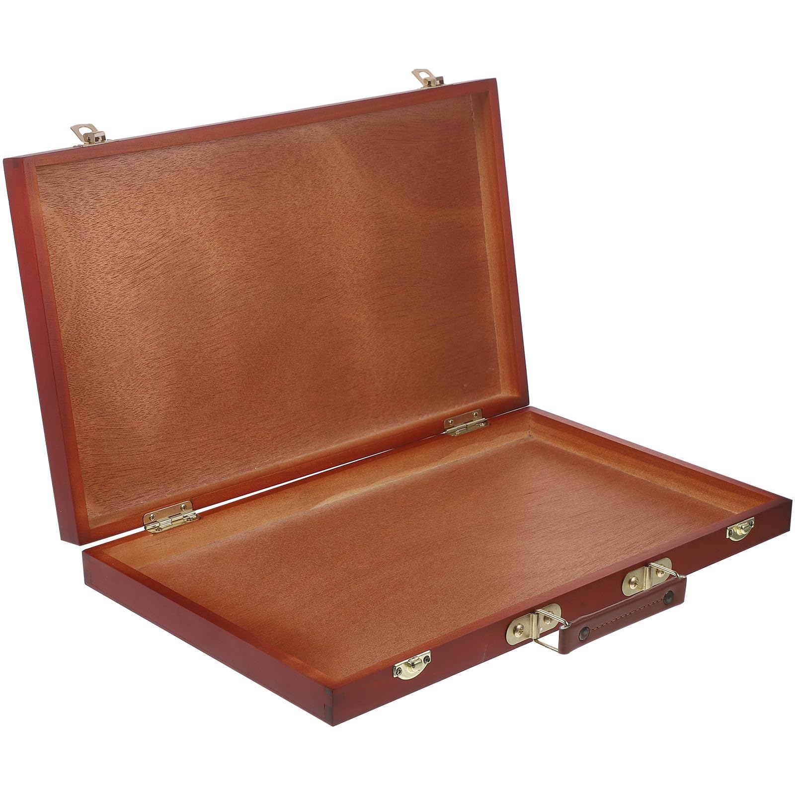 ULTECHNOVO Coffret de Peinture Poignée en Bois Portable pour Artistes et Étudiants, Boîte de Rangement Européenne Design Unique, pour Stockage de Pigments en Extérieur