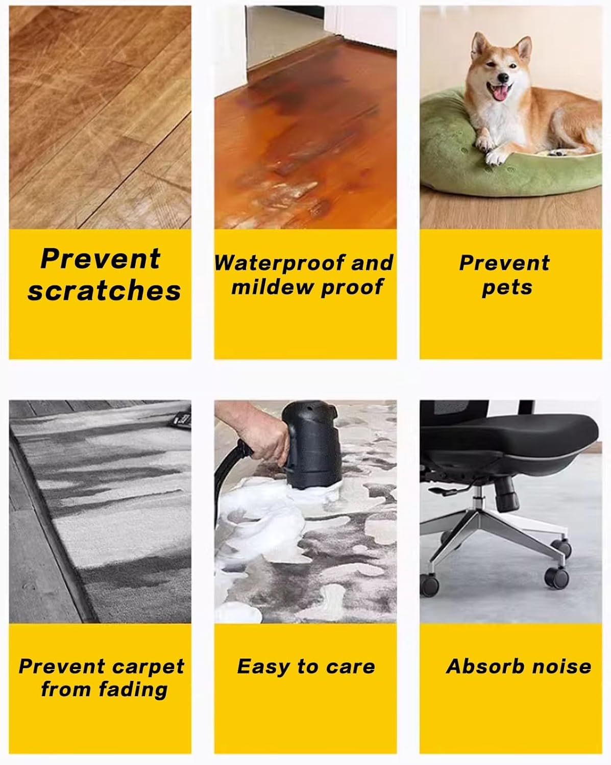 Hard Floor Chair Mats Office Chair Floor Protector Clear Chair Mat for Hard Floors Clear Floor Mat for Rolling Chairs Easy to Clean for Dining Room Table Home Office (Size : 90 * 160cm*2mm)