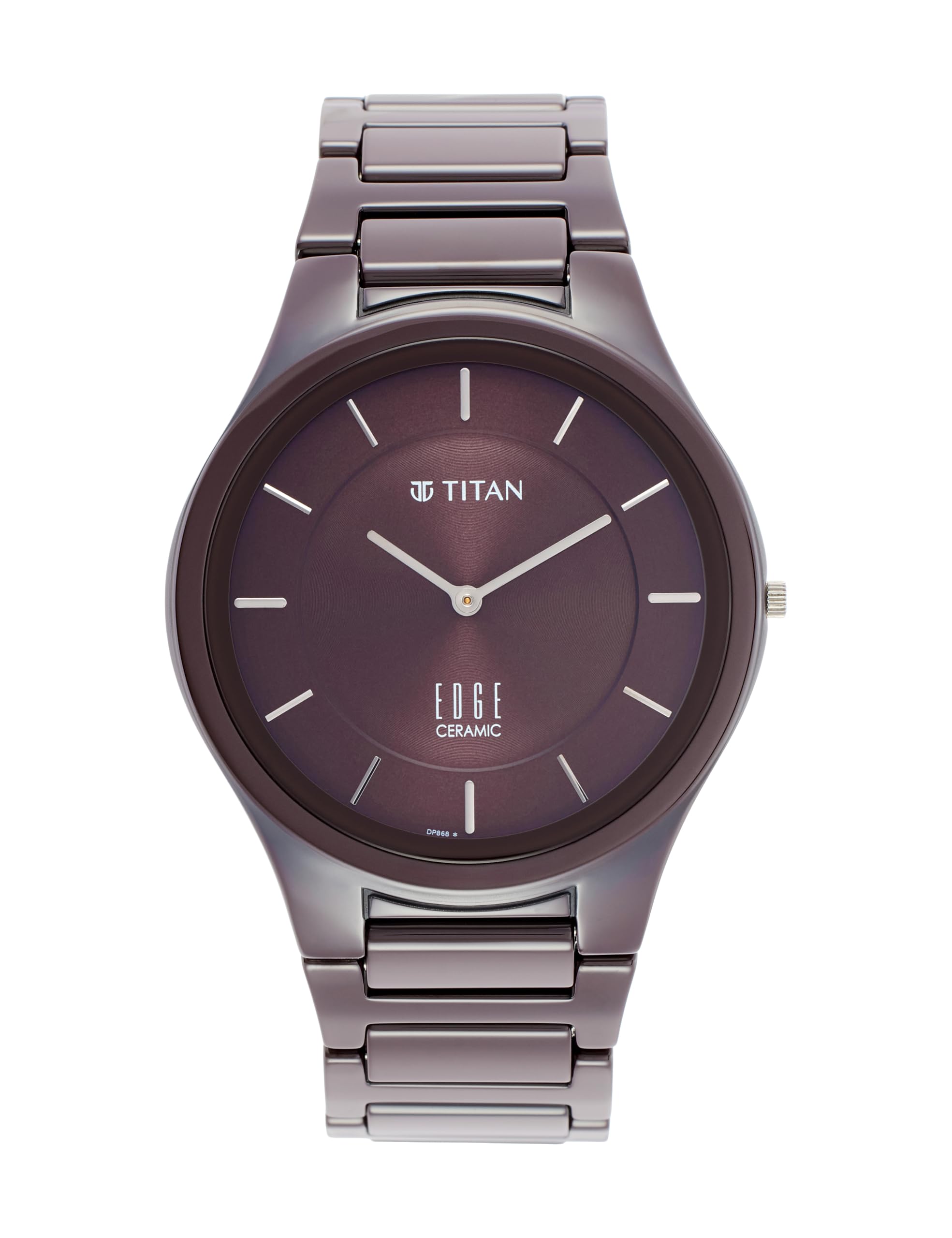 edge Titan Wine Ceramic Quartz Analog Maroon Dial Ceramic Strap Watch for Men | Analog Men's Watch - 1696QC19-picture-35