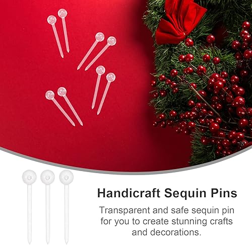 Miniatura 4 de EXCEART Alfileres de lentejuelas de plástico para manualidades, adornos de Navidad, manualidades, 1000 unidades, bolas de cuentas, adornos,