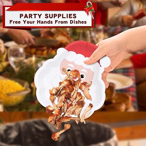 Miniatura 7 de 50 platos de papel de Acción de Gracias hojas de otoño de 9 pulgadas pavo calabaza otoño cosecha día de entrega desechables compostable cena postre