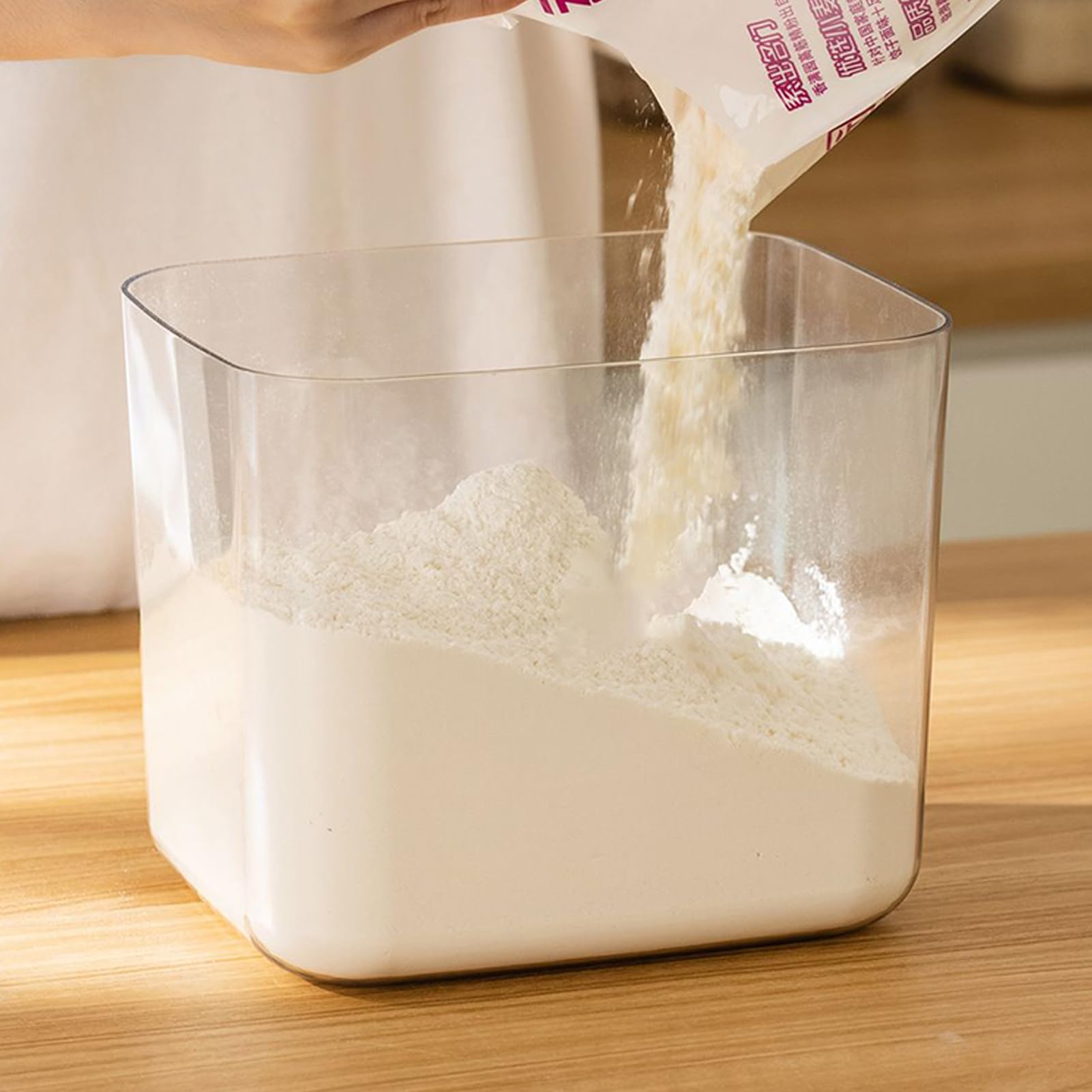Pojemnik Na Proszek Do Prania Pojemnik Na Detergent Do Pralni | Hermetyczny Pojemnik Z Wieczkiem Dociskowym Do Przechowywania Karmy Dla Zwierząt, Przekąsek, Ryżu, Płatków, Mąki I Innych