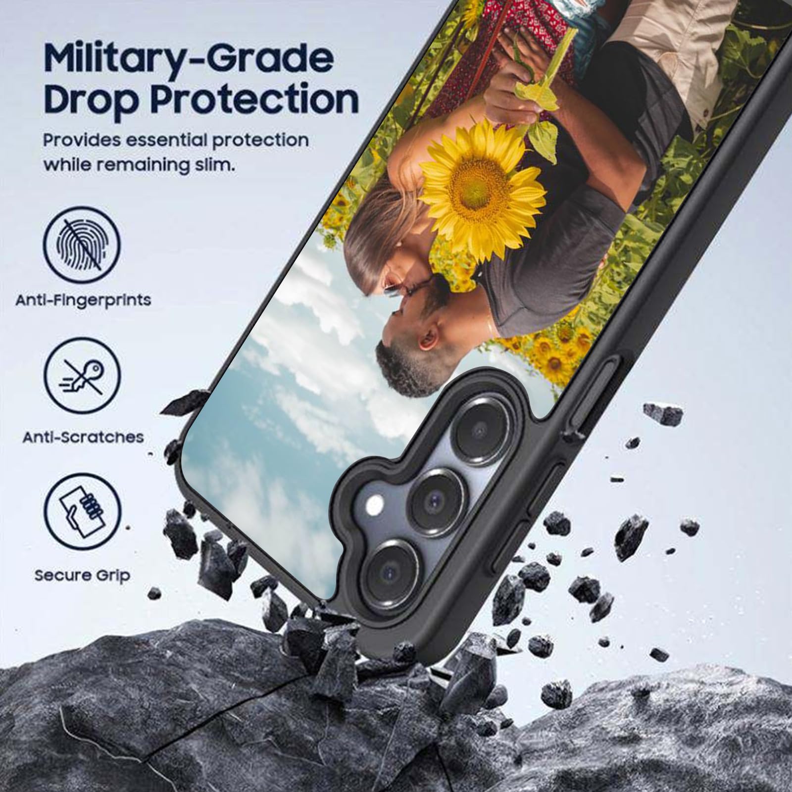 Custodia Personalizzata Per Cubot P80 Con Foto O Scritta - Cover In Silicone TPU Antiurto, Personalizzabile (Nero)