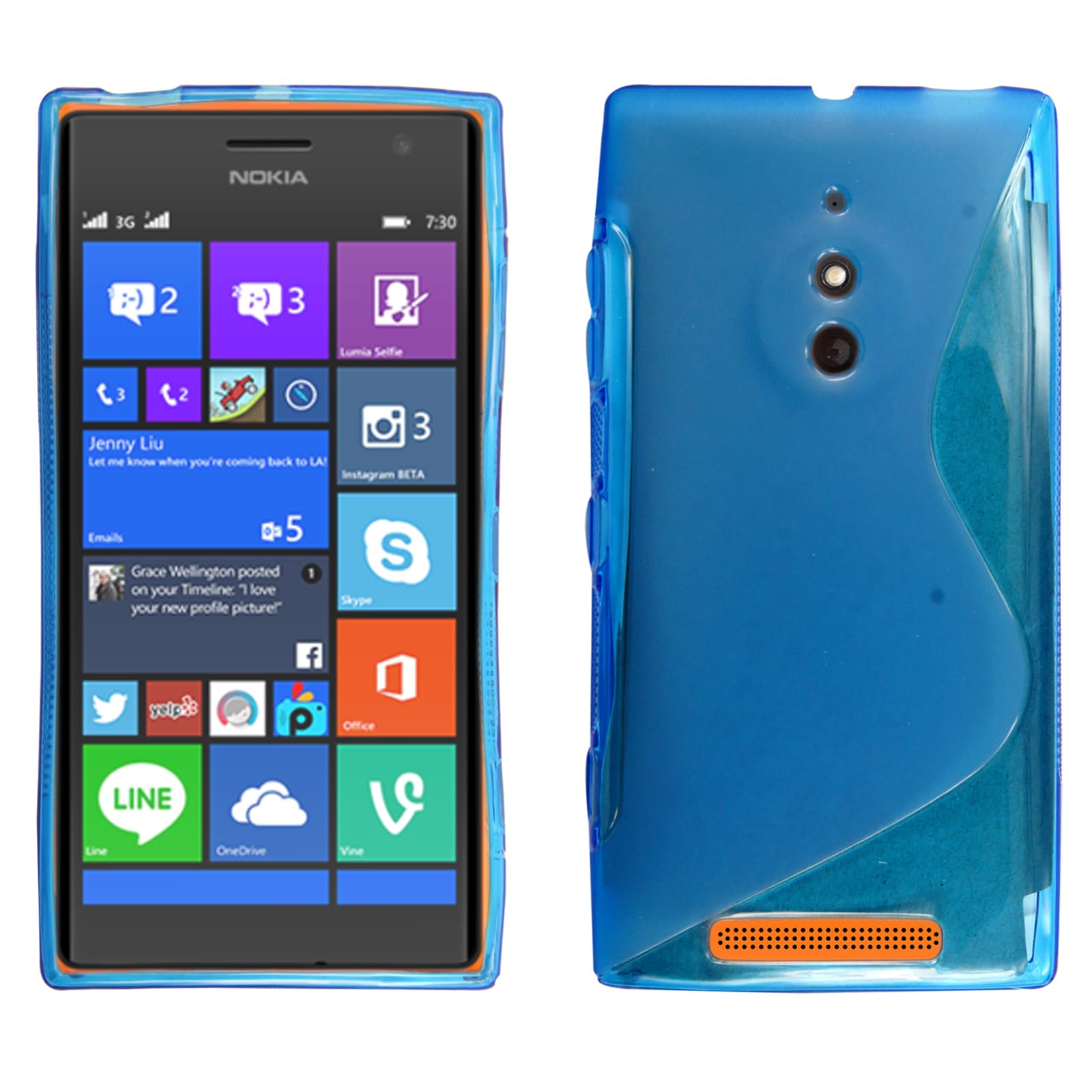 For Nokia Lumia 830 Case, Carbon Fibre Texture Shockproof Hybrid TPU Shockproof Silicone Gel Case Sline Cover For Nokia Lumia 830 (Blue)