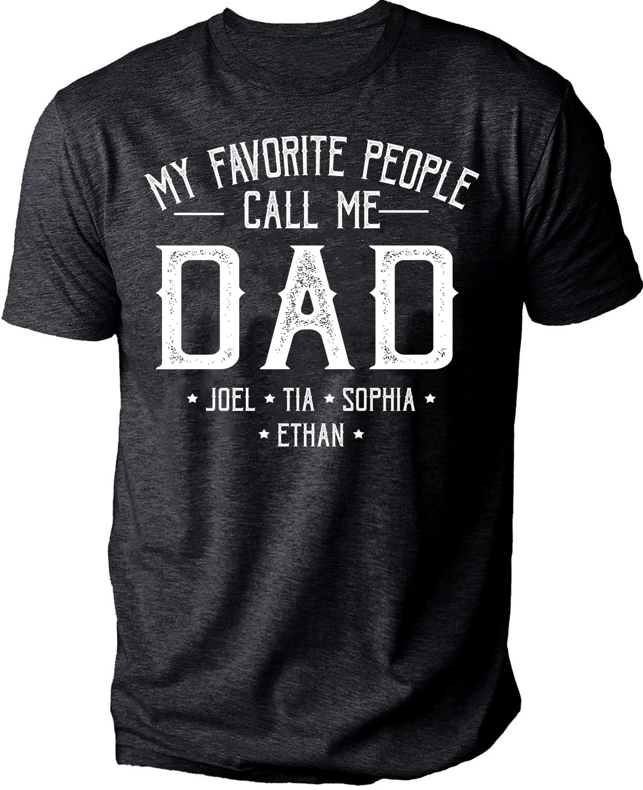 Personalized Grandpa Shirt, Custom Papa Dad Grandkids Name Shirt, Shirt for Men, Gift for Birthday Fathers Day Christmas
