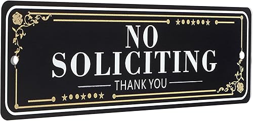 Miniatura 8 de evron Letrero de No Soliciting para puerta delantera, divertido cartel con temática de Kung Fu No Soliciting para casa, texto e imagen en relieve