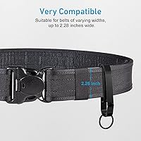 Vista 4 de Soporte para Llaves de Cinturón de Servicio, 2 Piezas Soporte Superior para Anillo de Llaves, Clip Mejorado de Liberación Rápida para Cinturón