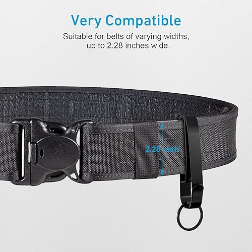 Miniatura 4 de Soporte para llaves de cinturón de servicio, 2 piezas de soporte superior para llavero, clip de liberación rápida mejorado para cinturón con