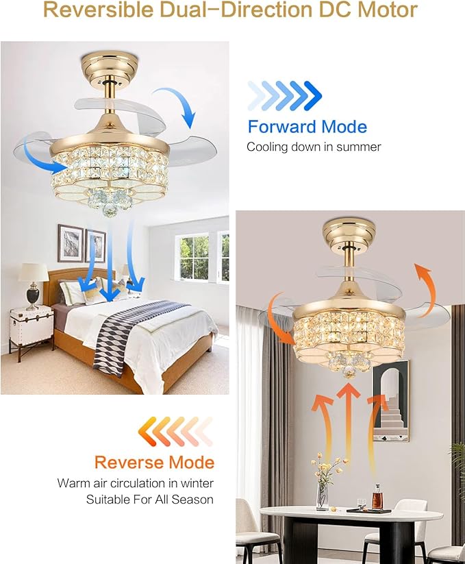 Ventilador de Techo 30 Pulgadas Con Luz LED y Control Remoto miniatura 4