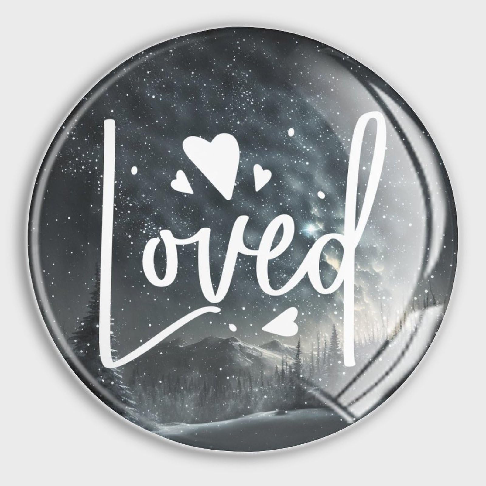 Loved Magnets - Imanes de nevera para pizarra, inspiradores de la Biblia, vidrio, pequeños imanes para nevera, pizarra, gabinete, oficina, cocina, pizarra, 4 piezas