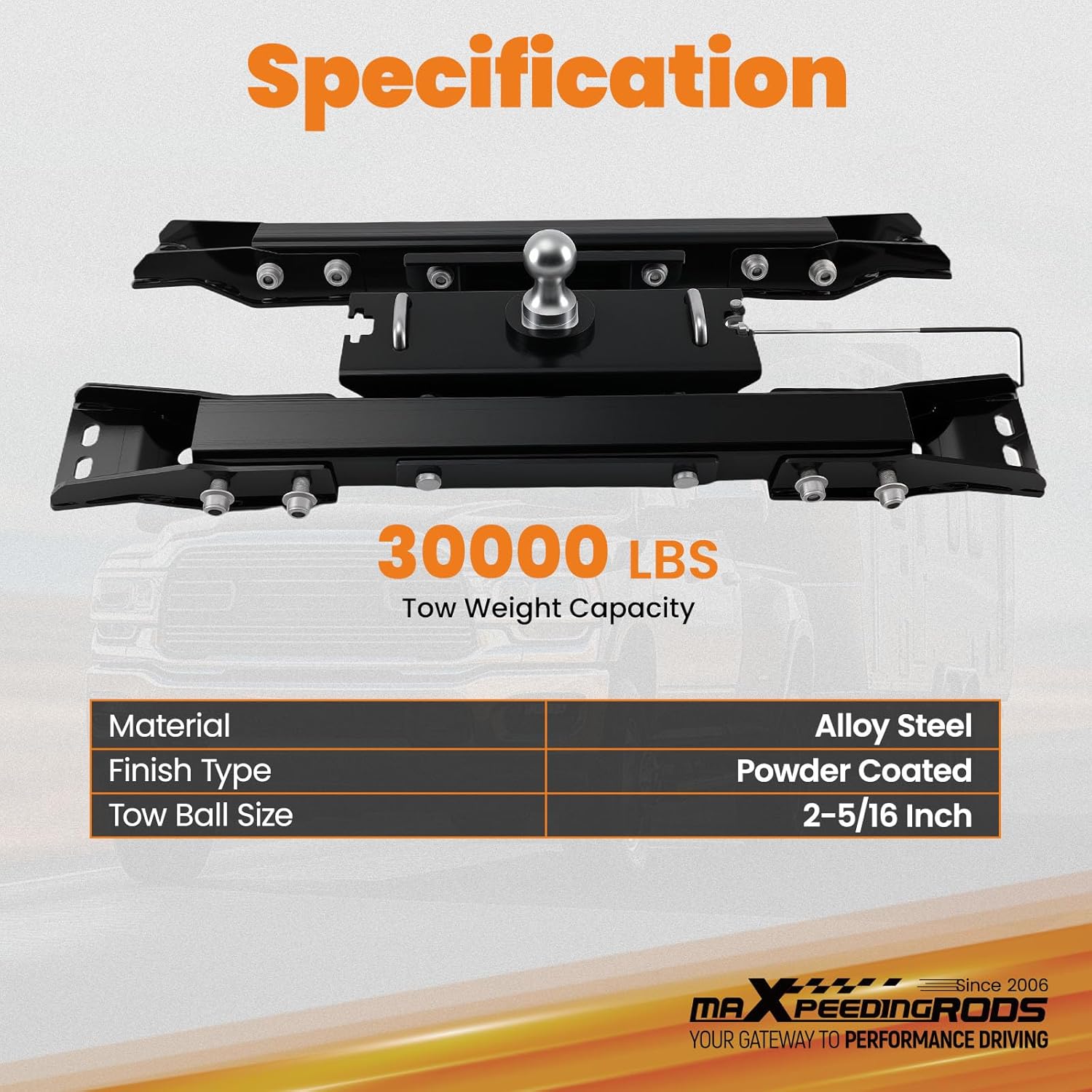 maXpeedingrods Gooseneck Hitch with 2-5/16 inch Tow Ball for Chevy Silverado/GMC Sierra 2500/3500 2020-2025, Heavy Duty Trailer Hitches Fits for 6.5'' and 8'' Bed, 30000 LBS